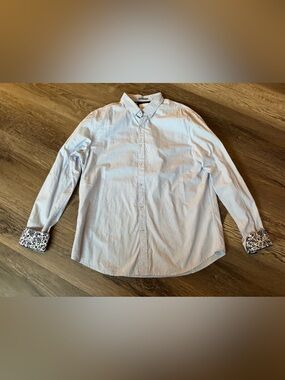 Denim & Flower Light Blue Micro PolkaDot Men's Button-Down Shirt XL